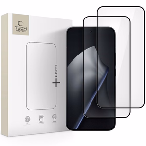 Tech-Protect Glass Fit+ 2 gabalu rūdītā stikla aizsargstikls Xiaomi 15T / 15T Pro - melns
