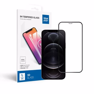 Aizsargstikls Blue Star - APP IPHONE 12 Pro Max 5D pilns pārklājums melns