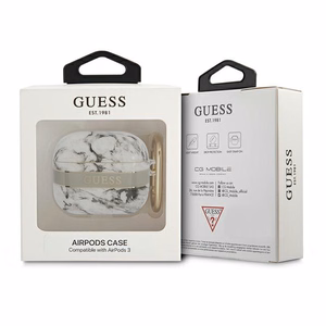 Guess GUA3HCHMAG чехол для AirPods 3 серый/серый Marble Strap Collection