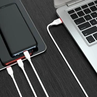 USB kabelis Borofone BX17 3in1 microUSB-Lightning-Type-C balts