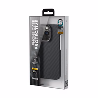 Benks Magnētiskais aizsargapvalks Air Kevlar ar PC rāmi 600D (E065) paredzēts iPhone 16 Pro melns