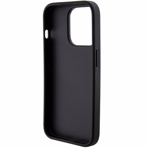 Guess viedtālruņa apvalks ar statīvu Grip Stand 4G Saffiano Strass iPhone 15 Pro Max - melns