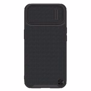 Nillkin Textured S viedtālruņa apvalks iPhone 14 Plus, bruņots vāciņš ar kameras vāciņu, melns