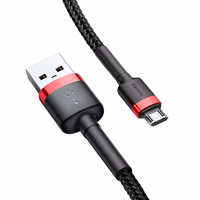 Baseus kabelis Cafule USB - microUSB 3,0 m 1,5A sarkans-melns