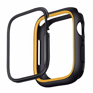 Uniq Moduo viedtālruņa apvalks Apple Watch 4/5/6/7/8/9/SE/SE2 44/45mm - melns un sinepju