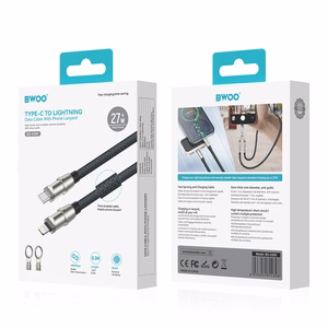 BWOO siksniņas kabelis USB-C - Lightning 1.2m 27W ar siksniņu
