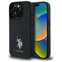 US Polo USHCP15XPGEK iPhone 15 Pro Max 6.7" melns/melns Ādas Izšūta DH krāsa
