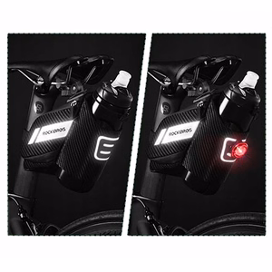 Rockbros C32BK sēdekļa soma 1.5 l ar kabatu pudelei - melna