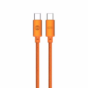 Forever Saffron kabelis USB-C - USB-C 1,0 m 60W oranžs