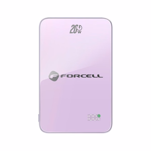 Portatīvais lādētājs saderīgs ar MagSafe Forcell F-Energy SuperSlim F5K8 QC4.0 PD3.0 15W 5000 mAh violets