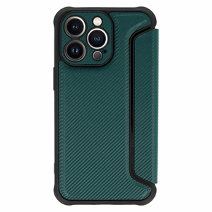 Razor Carbon Grāmatas apvalks Iphone 13 Pro tumši zaļš