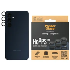 PanzerGlass Hoops kameras aizsardzība Samsung Galaxy A55 5G - ar melnu rāmi