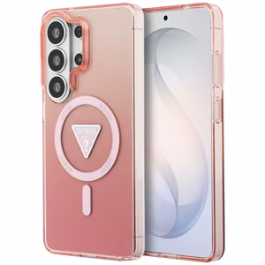 GUESS maciņš for SAMSUNG S26 Ultra GUHMS26LHGTMLCGP (Magnetic IML Gradient Triangle) rozā