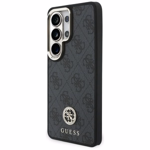 Guess 4G Big Rhinestone Triangle Strap MagSafe maciņš + siksniņa Samsung Galaxy S26 Ultra melns