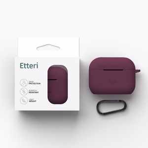 Etteri silicone case for AirPods Pro 3 dark cherry