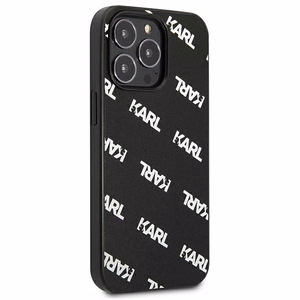 Karl Lagerfeld Allover viedtālruņa apvalks iPhone 13 Pro / iPhone 13 - melns