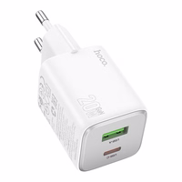 Lādētājs Hoco USB A + USB C QC3.0 PD 3A 20W N41 balts