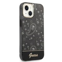 Guess Bandana Paisley viedtālruņa apvalks iPhone 14 / 15 / 13 6.1 - melns