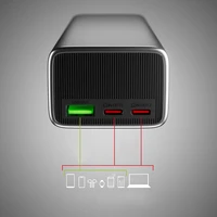 Portatīvais lādētājs SBS 10000mAh PD 35W ar LCD ekrānu - pelēka