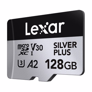 Lexar High-Performance Silver Plus microSDXC atmiņas karte 128 GB + adapteris