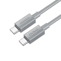 Kabelis USB-C uz USB-C Hoco 3A 60W 1 m X107 pelēks