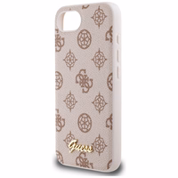 Guess Peony Script Logo magnētiskais viedtālruņa apvalks iPhone 16e - brūns