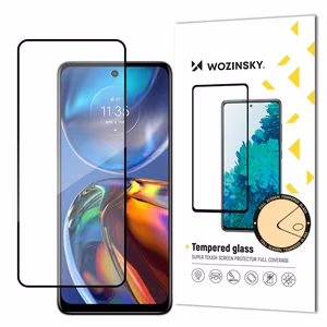 Wozinsky īpaši izturīgs pilna līme rūdītais stikls pilns ekrāns ar rāmi apvalkam draudzīgs Motorola Moto E32 melns