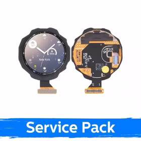 LCD displejs saderīgs ar Samsung R855 (R850) Watch 3 45mm melns (Service Pack) (NF version)