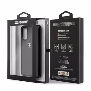Ferrari Cietais apvalks FEHCAHCS62BK S20 G980 melns/melns Carbon Heritage