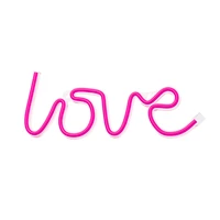 Neon LED Light LOVE pink Bat + USB FLNE05 Forever Light