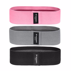 Wozinsky 3x auduma pretestības mini gumiju komplekts jogai, fitnesam un CrossFit vingrinājumiem (WFB-01)