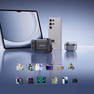 Joyroom JR-TCG17 45W 2 x USB-C sienas lādētājs (UK spraudnis) - melns