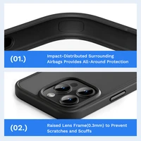 Rock Guard sērijas viedtālruņa apvalks Iphone 15 Plus caurspīdīgs-balts