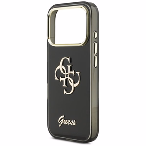 Guess IML 4G Script Metal maciņš for iPhone 17 Pro - melns
