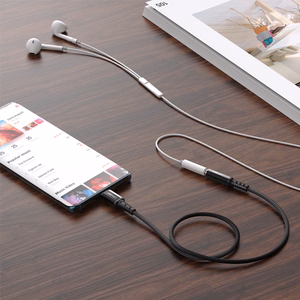 Acefast audio kabelis USB Type C - 3.5mm mini jack (female) 18cm, DAC, AUX melns (C1-07 melns)