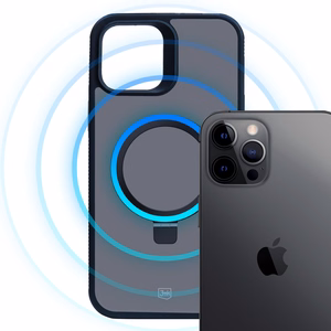 3mk Smoke viedtālruņa apvalks Mag&Stand Apple iPhone 12 Pro Max - melns