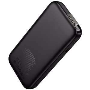 Portatīvais lādētājs Hoco 10000 mAh QC PD 20W ar izvelkamu USB C kabeli Q51 melns