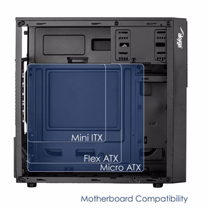 Akyga Obudowa Micro ATX AK19BK USB-C + USB 3.0 + 2x USB 2.0 czarna bez PSu Micro Tower Black