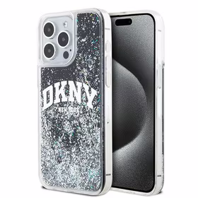DKNY viedtālruņa apvalks iPhone 15 Pro Max 6,7" DKHCP15XLBNAEK melns HC šķidrie spīdumi ar arku logotipu
