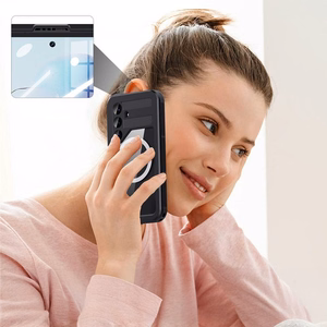 Ūdensizturīgs apvalks SHELLBOX MARS ar metāla gredzenu, paredzēts SAMSUNG S25, melns