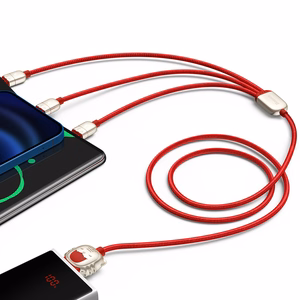 Baseus Cable Year of the Tiger 3 in 1 - USB to Type C, Lightning, Micro USB - 3,5A 1,2 metres (CASX010009) red