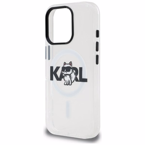 Karl Lagerfeld IML Choupette Sketch Logo MagSafe Case for iPhone 16 Pro - Clear