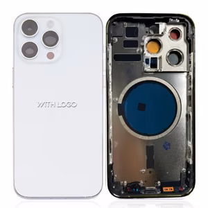 Aizmugures vāks piemērots iPhone 14 Pro Max ar pilnu korpusu / sudrabs / OEM