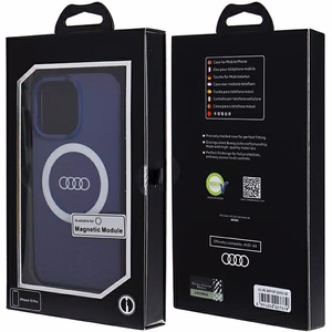Audi IML Lielais Logotips Magnētiskais viedtālruņa apvalks iPhone 13 Pro / 13 - zils