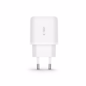 Tech-Protect C20W USB-C PD 20W / USB-A QC 3.0 lādētājs ar USB-C / USB-C kabeli - balts