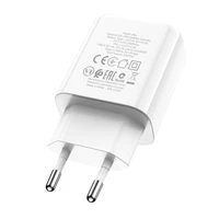 Borofone sienas lādētājs BN4 Potential - USB + Type C - QC 3.0 PD 2.0 20W balts
