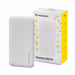 Portatīvais lādētājs Wozinsky Li-Po 10000mAh 2x USB balts (WPBWE1)