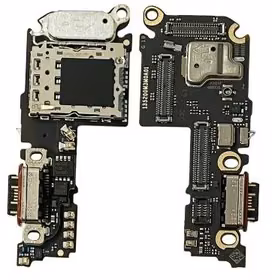 Flex Xiaomi 13 ar charging connector un microphone, SIM card contact original (service pack)