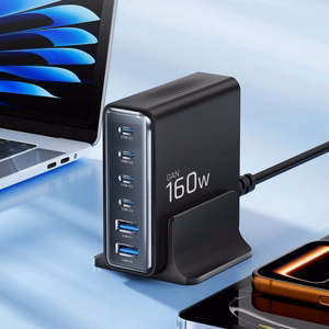 Tech-Protect DC160W-GAN 6 portu 160 W sienas lādētājs - melns