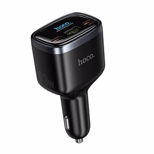 Automašīnas lādētājs Hoco Z70, USB-A + 2 × USB-C, PD QC3.0, 93 W, melns